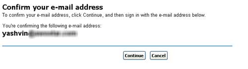 Confirm your account