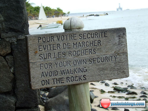 Avoid walking on the rocks!