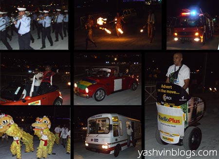 The participants in the opening procession. The participants in the opening procession.