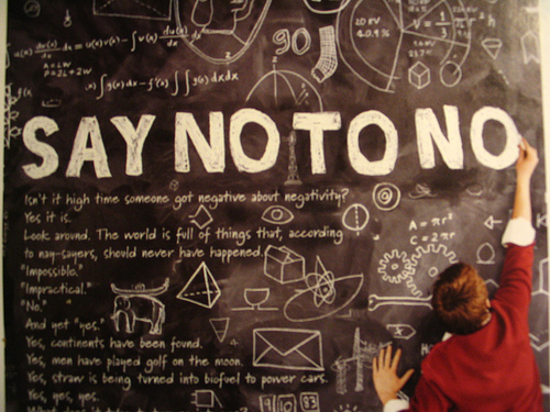 say no