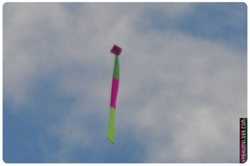 Dropped from the plane.