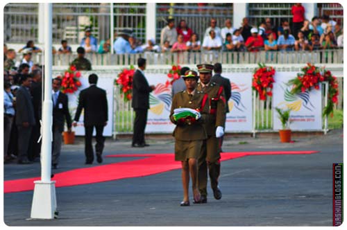 Bringing the flag to the pole