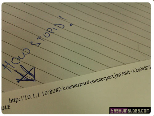 counterpart printout