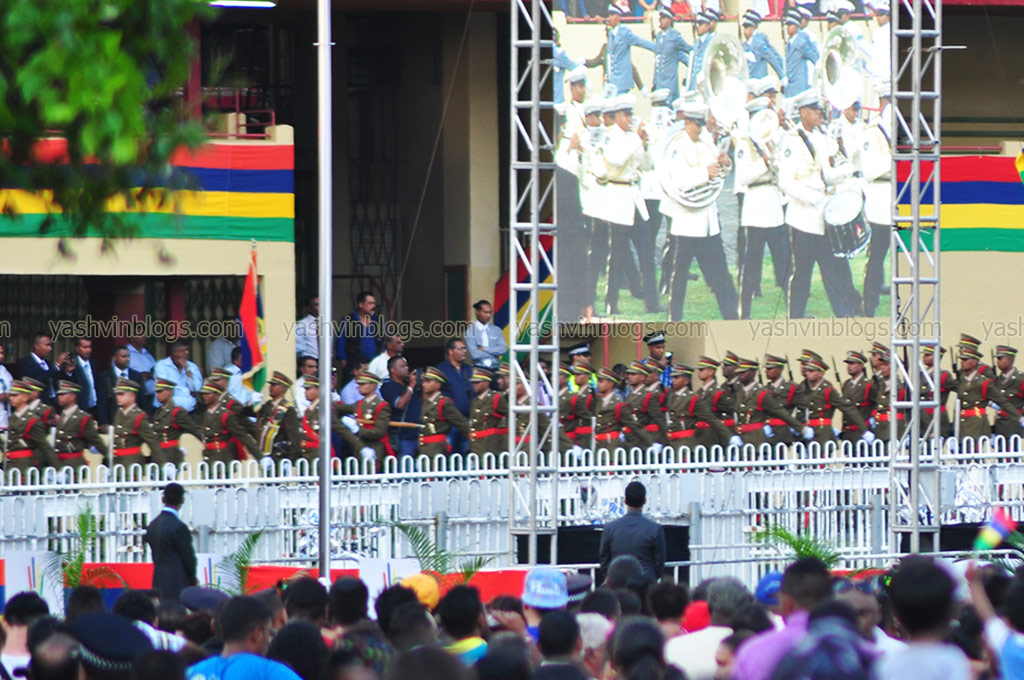 They were already marching in!