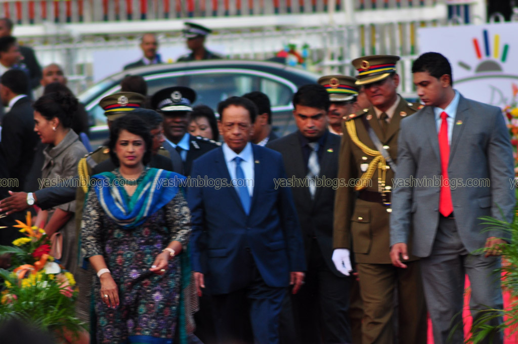 Walking to the flag pole